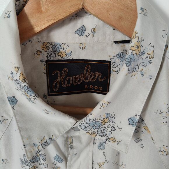 Howler Bros Brothers Shirt Mens XL Pearl Snap Vintage Floral Western Shirt - Picture 3 of 6